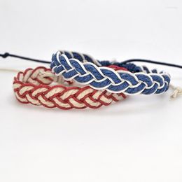 Charm Bracelets Natural Cotton And Linen Rope Braid Colourful Bracelet Original Handmade Jewellery Gift For Couple