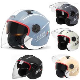 Motorcycle Helmets 2023 Double Lens Sunscreen Helmet For Adult All Season Universal Half Scooter Safety Capacete Moto