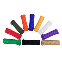 Outdoor Gadgets CoreSpun Parachute Cord Tent Rope Hiking Camping Clothesline DIY Bracelet Dia 6mm 5KN 230906