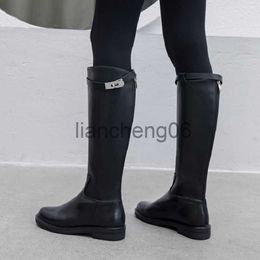 Boots Hot Sale- leather women boots Riding boots knee high boot cow leather winter shoes for women big size knight boots zy597 x0907