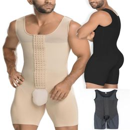 Man Full Body Shaper Slimming Tummy Control Shapewear Plus Size 6XL Tummy Shaper Vest Underwear Corset Waist Cincher Men Bodysuit236Z