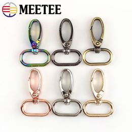 Buckles Meetee 10Pcs 1638mm Bag Strap Hook Buckle Metal Swivel Lobster Clasp DIY Webbing Snap Hooks Keychain Trigger Buckles Accessory 230907