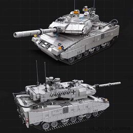 Blocks 1498PCS Army Soldier Building Blocks Military Main Battle Tank Model Boy Gift Difficult Assembly R230907