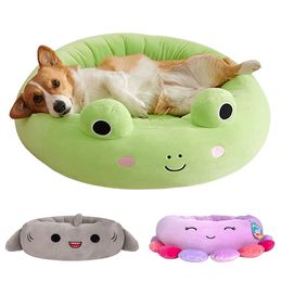 kennels pens Cartoon Design Pet Bed for Dog cat Cushion Thickening Sofa Large Space Protect Cervical Spine Sleep Mat Supplies 230906
