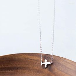 Chains 2023 Fashion Jewellery Christmas Gifts Real. 925 Sterling Silver Aircraft Aeroplane Plane Pendant Necklace For Women Girls Kids