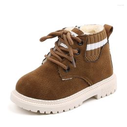 Boots Autumn Winter Fashion Childrens Cotton Shoes Boys Warm Ankle Girls Side Zipper Retro Snow For Kids