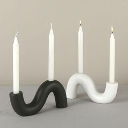 Candle Holders Wholesale European Simple Romantic Creative Ceramic Craft Decoration Candlestick Ornaments