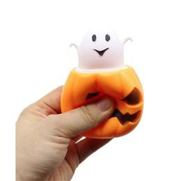 Pumpkin Ghost Decompression Toy Thermoplastic Rubber Squeeze Bouncy Ball Kids Toys Halloween Party Decorations DIY Home Supplies GC2285