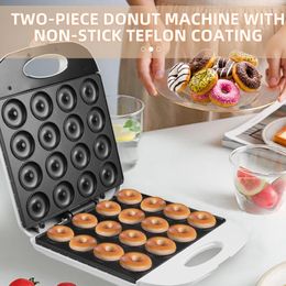 Bread Makers KC1174 Household Electric Double-sided Donut Maker 1400W Strong Power Multifunction Making Machine