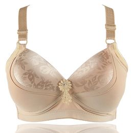 2018 Female Push Up Seamless underwire Bra Gather Adjustable Women Flower Lingerie Bra Cup Strappy Women's Bras underwear 002279S