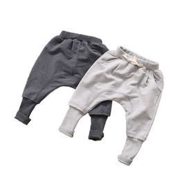 Trousers Baby Boys Pants For Spring Autumn Cotton Solid Toddler Kids Black Grey Children Clothes Boy Harem 230906