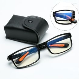 Sunglasses Foldable Reading Glasses Men Ultralight Presbyopia EyeGlasses HD Lens With Eyewear Case 1.0 To 4.0 Computer