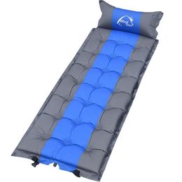 Sleeping Pad Single Person Outdoor Camping Foldable Ultralight Automatic Self-Inflating Air Mattress Sleeping Pad Mat with Pillow319b