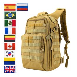 Backpack Military Fans Backpack Hiking Assault Tactical Men Outdoor Travel Bag 25L Field Adventure Camouflage Bags Camping Rucksack 230907