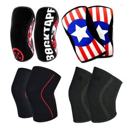 Knee Pads 2Pcs Neoprene Sleeves Sport Kneepads 7mm Thick Fitness Running Cycling Support Ligament Joint Safety Protection