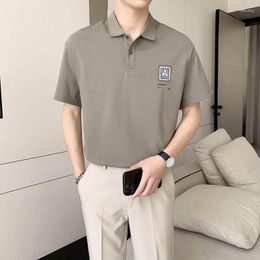 Men's T Shirts 2023 Summer Casual Fashion Trend Tshirt Short Sleeve Top Slim Fit T-shirts Lapel Collar White/black/green M-3XL