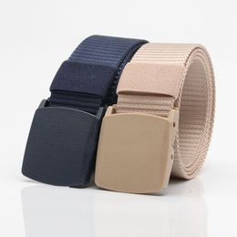 New Children's Belts Plastic Buckle Nylon Boys Children Casual Tactical Belt Kids Waistband Anti Allergy Students Waist Belt