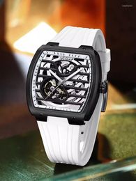 Wristwatches AILANG Fashion Mechanical Watch For Men Silicone Waterproof Skeleton Automatic Mens Watches Top