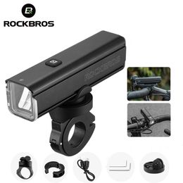 Bike Lights ROCKBROS Bicycle Light 1000LM 4500mAh IPX6 Flashlight Aluminum Front Lamp TypeC Charging MTB Road Cycling Highlight 230907