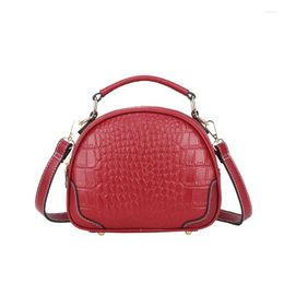 Evening Bags Fashion Alligator Women Handbags Genuine Leather Ladies Shoulder Female Real Circle Crossbody Bag