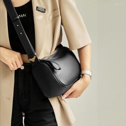 Evening Bags Fashion Leather Shoulder Bag For Women Wide Strap Crossbody Travel Cool Designer Armpit Handbag Girls Shopping Pack