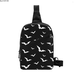 Backpack Personalized Bats Halloween Goth Occult Witch Sling Bags Men Fashion Shoulder Chest Crossbody Cycling Camping Daypack