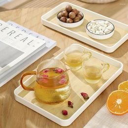 Tea Trays Multi-functional Holder Wood Pattern Cup Tray Fruit Organizer Heavy Duty Anti-slip Kitchen For Serving