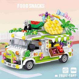 Blocks fruit carts creative models puzzle building models toy brick gifts R230907