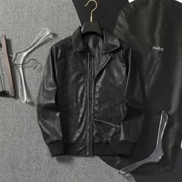 Moda masculina jaquetas jaquetas de couro com zíper masculino motociclista terno de vôo para esporte recreativo