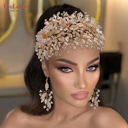 Wedding Hair Jewelry YouLaPan HP377 Ladies Wedding Crown Bridal Crowns for Brides Hair Accessories Metal Crystal Bridal Hair Band Wedding Tiara 230907