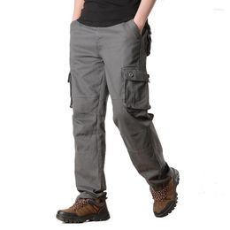 Men's Pants 2024 Cargo Casual With Multi Pockets Military Style Men Outwear Straight Slacks Long Trousers Plus Size 44