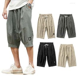 Men's Pants Summer Men Harem Calf-Length Casual Baggy Male Short Joggers Capris Pant