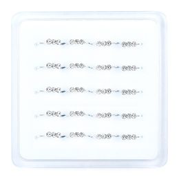 Labret Lip Piercing Jewellery 20pcs Copper plated silver nose rings Shining crystal Nose hoops For Women Accessories fashion Jewellery Helix Nostril 230906