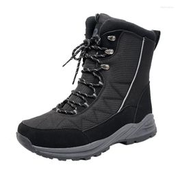 Boots Winter Mens Hiking Couple Snow Plus Velvet Warm Side Zipper Outdoor Casual Short Men Woman Cotton