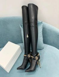 Balmais Overknee Sexy de alta qualidade de alta qualidade Botas de salto de inverno para feminina moda 2021 de ponta pontiagueira elegante coxa