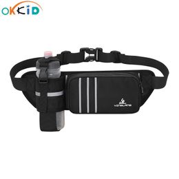 Waist Bags OKKID running waist bag women outdoor sports hiking water bottle Mountain pack small for mobile phone 230906