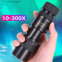 Telescopes Powerful 10-300x40 High Zoom Monocular Professional Telescope Portable for Camping Hunting Night Vision Binoculars HD Q230907