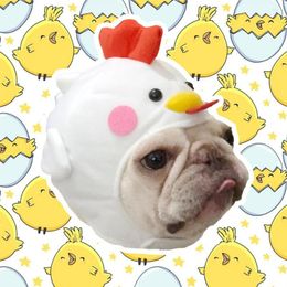 Dog Apparel Hat Pet Chicken Headdress Hair Styling Video Creative Cute Funny Headgear Chihuahua