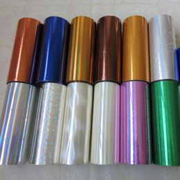 Other Office School Supplies 1 roll Stamping Foil Paper Roll Holographic foil transparent plastic 16cm x120m golden silver bronze 19 Colour available 230907