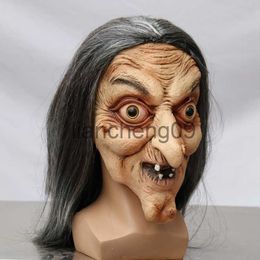 Party Masks Movie Halloween Horror Old Witch Fake MASK Head Cosplay Adult Latex Full Face Helmet Halloween Party Scary Props x0907