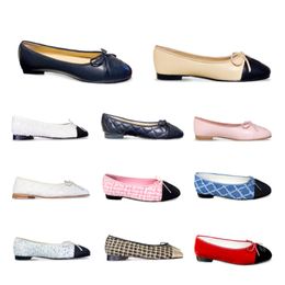 Ballet Flats Ballerina Shoes Bow Loafers Womens Classic Leather Grosgrain Lambskin Toe Elegant Design Ultimate Comfort Everyday Wear