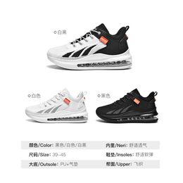 Full Palm Air Cushion Running Shoes Men's Korean Version Dad's Coconut men Women Outdoor Sports Sneakers Casual Trainers Athletics Footwear white green Colourful