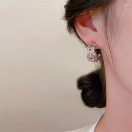 Hoop Earrings In Trendy High-quality Simple Alphabet Diamond Ear Rings For Women Silver Colour Letter H Designer Jewellery Aros