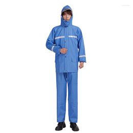 Raincoats Suit Waterproof Raincoat Reflective Motorcycle Overalls High Quality Pvc Outdoor Adult Bike Regenjas Rain Gear