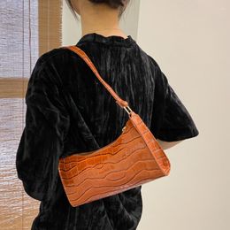 Evening Bags Retro Pattern Women Hobos Underarm Fashion Patent Leather Ladies Small Shoulder Bag Female Girls Purse Handbags