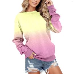 Women's Sweaters Pullover Sweater For Womens Print O Neck Sweatshirt Round Fit Tops Long Sleeve Workout Fleece Jogging Suits Women