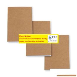 wholesale Notepads Kraft Notebook Unlined Blank Books Travel Journals For Students School Children Writing Drop Delivery Office LL