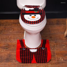 Toilet Seat Covers 2PCS/Set Christmas Santa Claus Cover Set Decorations For Home Bathroom Product Navidad Decoration CHG2309078-6 luckyshome