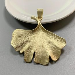 Pendant Necklaces 1pc MaGold Color Large Biloba Leaf Ginkgo Charms Pendants For DIY Necklace Jewelry Making Findings Accessories