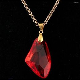 Pendant Necklaces Magic Stone Necklace For Women Red Acrylic Sparkling Wizard Amulet Men's Movie Jewelry Accessories Wholesale
